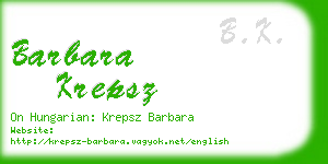 barbara krepsz business card